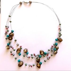 Multi-colored beaded necklace
